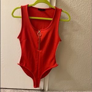 Red bodysuit